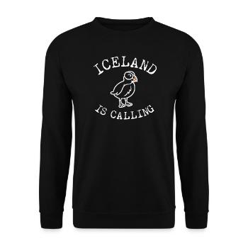 Iceland puffin puffin puffin - Unisex Sweatshirt - black - Front - Alina (178cm) & Michal (187cm)