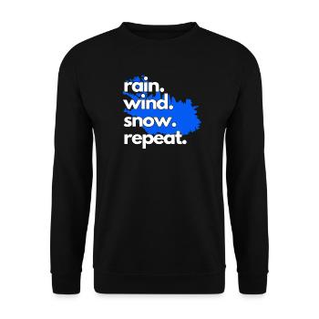 Iceland Weather Iceland Weather Forecast - Unisex Sweatshirt - black - Front - Alina (178cm) & Michal (187cm)