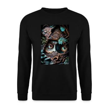Rooted - Unisex Sweatshirt - black - Front - Alina (178cm) & Michal (187cm)