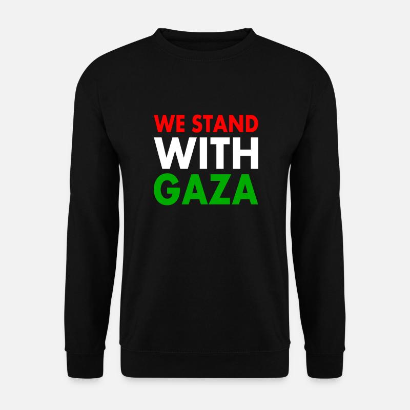We stand with gaza - Unisex Sweatshirt - black