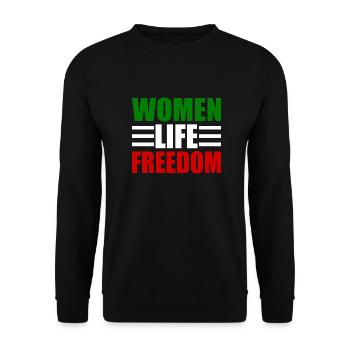 Women life freedom - Unisex Sweatshirt - black - Front - Alina (178cm) & Michal (187cm)