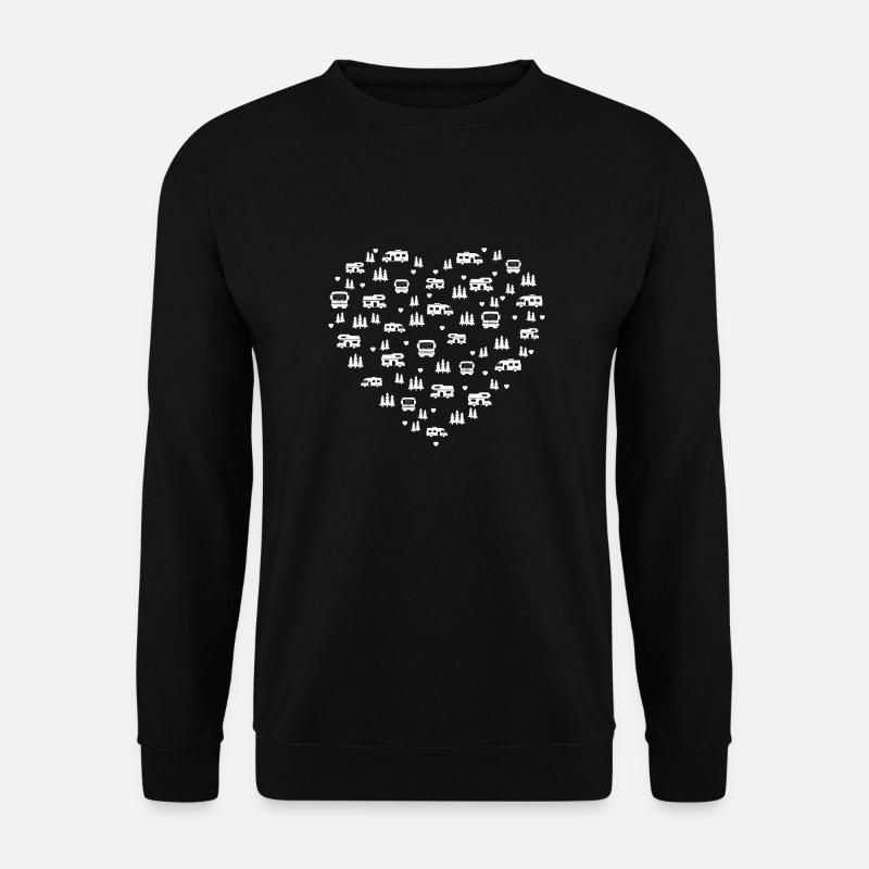 Der Reisemobil-Besitzer Love Heart | Geschenk für Camping - Unisex Pullover - Schwarz