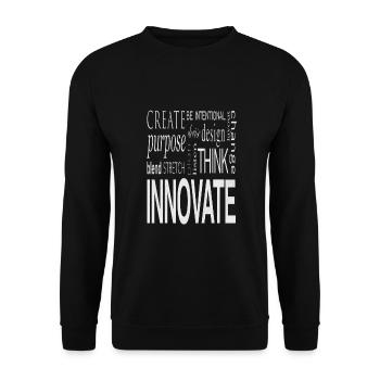 Create Design Innovate - Unisex Pullover - Schwarz - Vorne - Alina (178cm) & Michal (187cm)