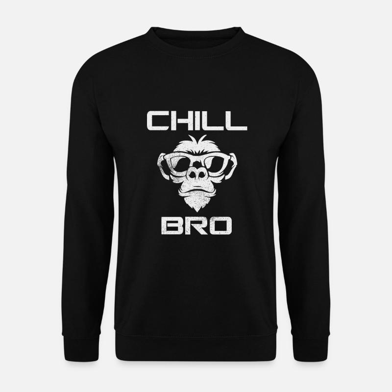 Chill Bro - Cooler Affe mit Sonnebrille - Unisex Pullover - Schwarz