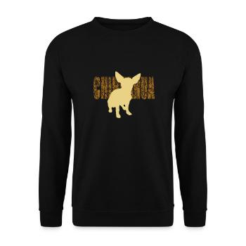 chihuahua - Unisex Sweatshirt - black - Front - Alina (178cm) & Michal (187cm)