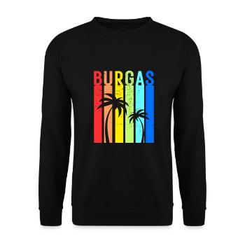 Burgas Bulgaria Holidays - Unisex Sweatshirt - black - Front - Alina (178cm) & Michal (187cm)