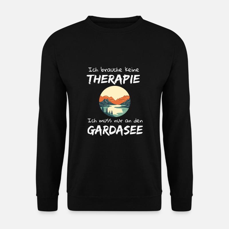 Gardasee Lago Di Garda Italien Urlaub - Unisex Pullover - Schwarz