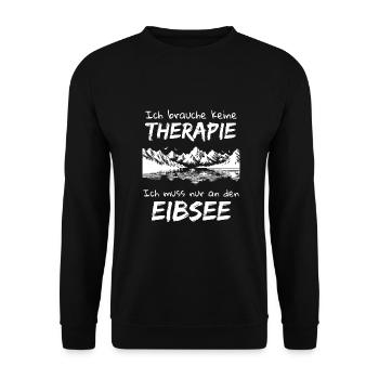 Eibsee Garmisch-Partenkirchen Bayern Urlaub - Unisex Pullover - Schwarz - Vorne - Alina (178cm) & Michal (187cm)