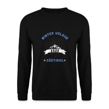 Südtirol Bozen Italien Urlaub 2025 Winter Ski Idee - Unisex Pullover - Schwarz - Vorne - Alina (178cm) & Michal (187cm)