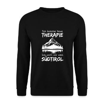 Südtirol Bozen Italien Urlaub Winter Ski Idee - Unisex Pullover - Schwarz - Vorne - Alina (178cm) & Michal (187cm)