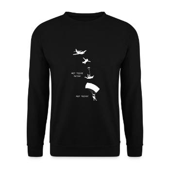 Parachute, saut en parachute, pas aujourd'hui Satan Shirt - Sweat-shirt Unisexe - noir - Devant - Alina (178cm) & Michal (187cm)