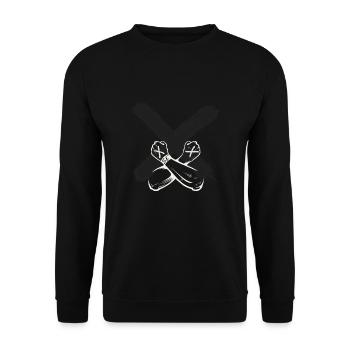Straight Edge Vegan, gegen Drogen, Punk - Unisex Pullover - Schwarz - Vorne - Alina (178cm) & Michal (187cm)