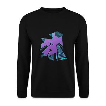 Parkour, acrobatie, freerunning, freestyle, sport - Sweat-shirt Unisexe - noir - Devant - Alina (178cm) & Michal (187cm)