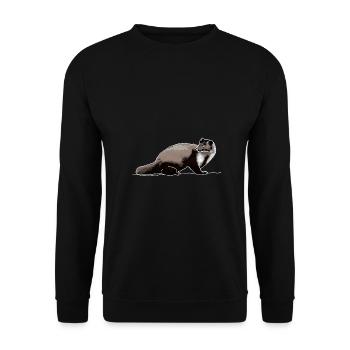 marten - Unisex Sweatshirt - black - Front - Alina (178cm) & Michal (187cm)
