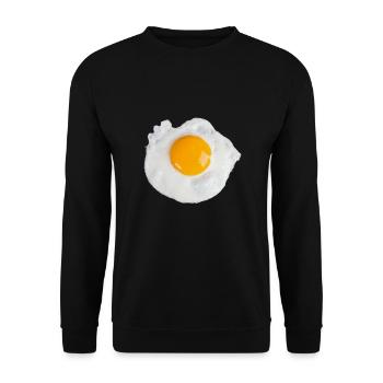 Egg Fried Egg Scrambled Eggs Breakfast Egg for Toast - Unisex Sweatshirt - black - Front - Alina (178cm) & Michal (187cm)