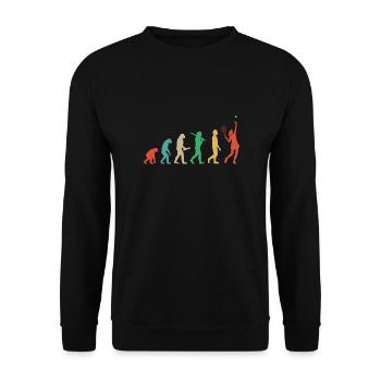Vêtements pour joueurs de tennis Tennis Femmes Filles - Sweat-shirt Unisexe - noir - Devant - Alina (178cm) & Michal (187cm)