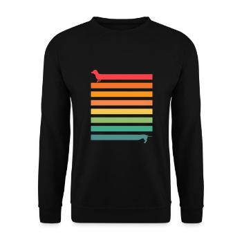 Tenue d’ami de chien, teckel de chien meilleur ami - Sweat-shirt Unisexe - noir - Devant - Alina (178cm) & Michal (187cm)