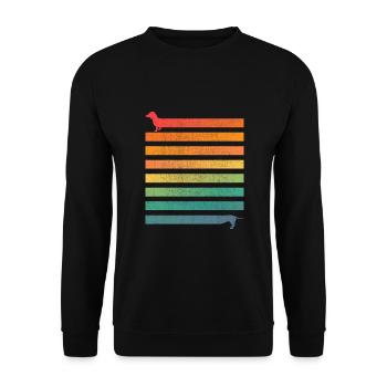 Tenue d’ami de chien, teckel de chien meilleur ami - Sweat-shirt Unisexe - noir - Devant - Alina (178cm) & Michal (187cm)
