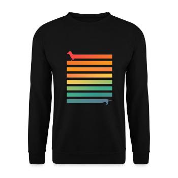 Tenue d’ami de chien, teckel de chien meilleur ami - Sweat-shirt Unisexe - noir - Devant - Alina (178cm) & Michal (187cm)