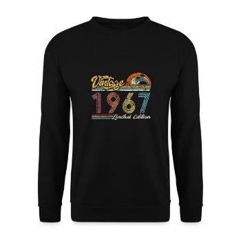 Vintage « Limited Edition » vintage 1967 anniversaire - Sweat-shirt Unisexe - noir - Devant - Alina (178cm) & Michal (187cm)