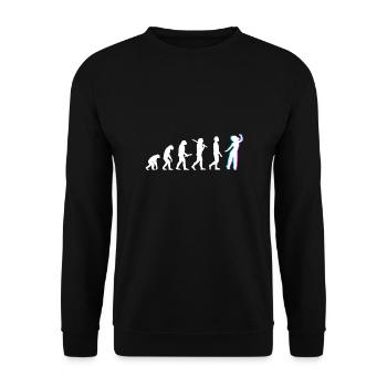 Techno House Party EDM Festival Goa Electro Rave - Unisex Pullover - Schwarz - Vorne - Alina (178cm) & Michal (187cm)