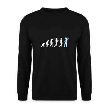 Techno House Party EDM Festival Goa Electro Rave - Unisex Sweatshirt - black - Front - Alina (178cm) & Michal (187cm)