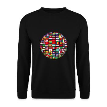 belle paix tous les drapeaux « contre le racisme » - Sweat-shirt Unisexe - noir - Devant - Alina (178cm) & Michal (187cm)