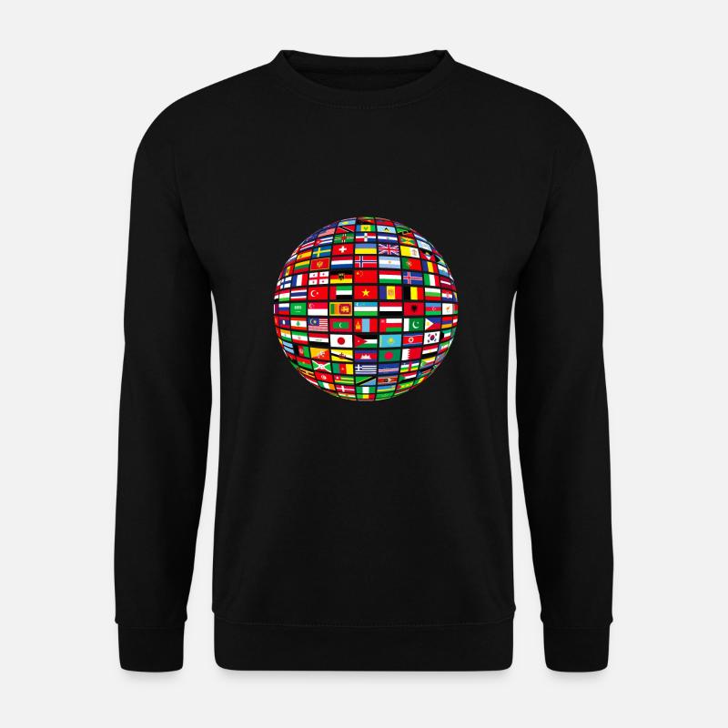 schönes Friede alle Fahnen "gegen Rassismus" - Unisex Pullover - Schwarz