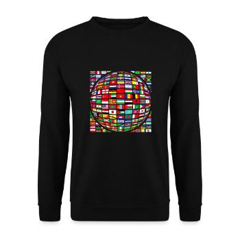 belle paix tous les drapeaux « contre le racisme » - Sweat-shirt Unisexe - noir - Devant - Alina (178cm) & Michal (187cm)