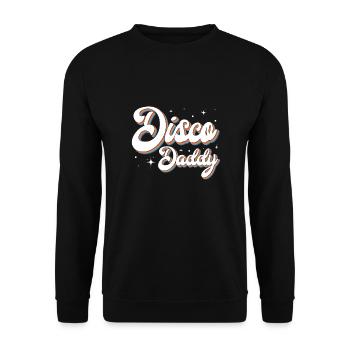 Retro Disco Daddy, 60s 70s 80s 90 Party Costume - Unisex Sweatshirt - black - Front - Alina (178cm) & Michal (187cm)