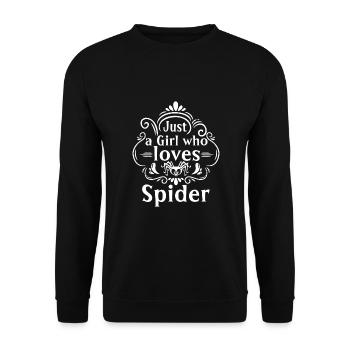 Tarantula Tarantula Terraristics Amphibian Spider - Unisex Sweatshirt - black - Front - Alina (178cm) & Michal (187cm)