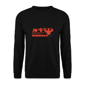 Culturiste Muscles Gym Fitness Training - Sweat-shirt Unisexe - noir - Devant - Alina (178cm) & Michal (187cm)