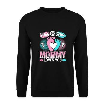 Mama Mutter Baby Geschenk Junge Mädchen - Unisex Pullover - Schwarz - Vorne - Alina (178cm) & Michal (187cm)