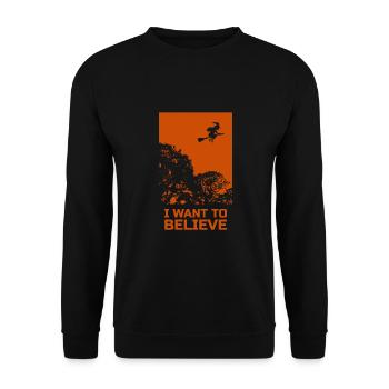 Horror Horror Movie Outfit Movie Fetival Halloween - Unisex Sweatshirt - black - Front - Alina (178cm) & Michal (187cm)