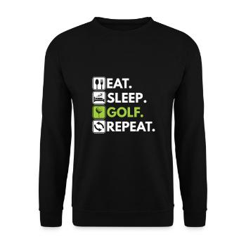 Golf Sport Golfer Golfer Golf course! Golf - Unisex Sweatshirt - black - Front - Alina (178cm) & Michal (187cm)