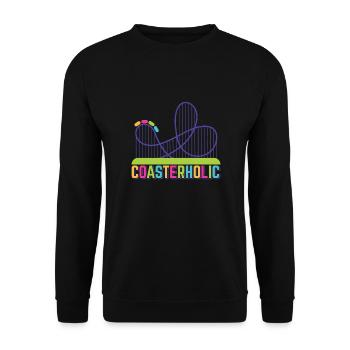 Roller Coaster Amusement Park Kirmes Amusement Park - Unisex Sweatshirt - black - Front - Alina (178cm) & Michal (187cm)