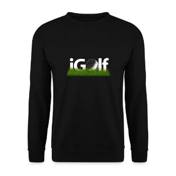 Golf Sport Golfer Golfer Golf course! Golf - Unisex Sweatshirt - black - Front - Alina (178cm) & Michal (187cm)