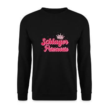 Schlager Girl Volksmusik Party, Dorffest Ouftit - Unisex Pullover - Schwarz - Vorne - Alina (178cm) & Michal (187cm)