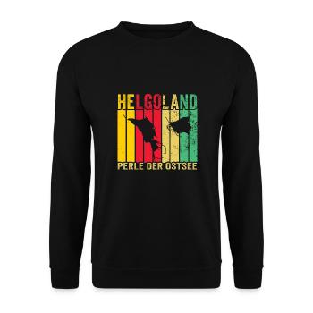 Helgoland Ostsee Sylt Deät Lun Leuchtturm - Unisex Pullover - Schwarz - Vorne - Alina (178cm) & Michal (187cm)