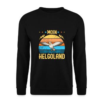 Helgoland Ostsee Sylt Deät Lun Leuchtturm - Unisex Pullover - Schwarz - Vorne - Alina (178cm) & Michal (187cm)
