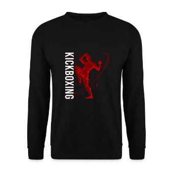 Kickboxer Martial Arts Kickboxing Kickboxen - Unisex Sweatshirt - black - Front - Alina (178cm) & Michal (187cm)