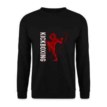 Kickboxer Martial Arts Kickboxing Kickboxen - Unisex Sweatshirt - black - Front - Alina (178cm) & Michal (187cm)