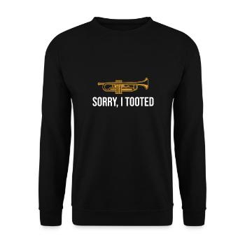 Trompete Trompeter Trompetenspieler Musikkapelle - Unisex Pullover - Schwarz - Vorne - Alina (178cm) & Michal (187cm)
