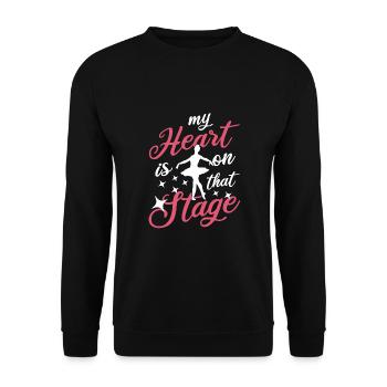 Ballett, Ballerina - Unisex Pullover - Schwarz - Vorne - Alina (178cm) & Michal (187cm)