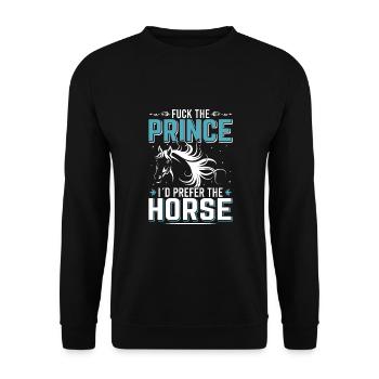 Cavalier Équitation Chevaux - Sweat-shirt Unisexe - noir - Devant - Alina (178cm) & Michal (187cm)