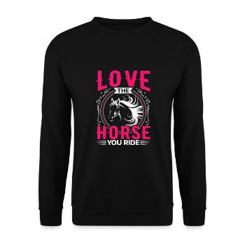 Cavalier Équitation Chevaux - Sweat-shirt Unisexe - noir - Devant - Alina (178cm) & Michal (187cm)