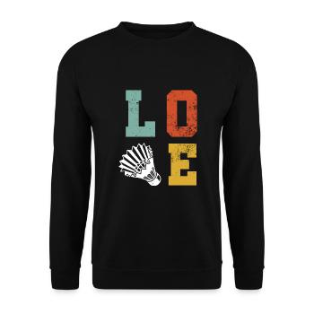 Federball Badminton - Unisex Sweatshirt - black - Front - Alina (178cm) & Michal (187cm)