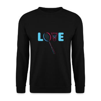 Federball Badminton - Unisex Pullover - Schwarz - Vorne - Alina (178cm) & Michal (187cm)