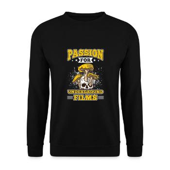 Underground Film, Independent Cinema, Horror - Unisex Pullover - Schwarz - Vorne - Alina (178cm) & Michal (187cm)