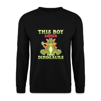Dino Dinosaur T-Rex Boy Young Gift - Unisex Sweatshirt - black - Front - Alina (178cm) & Michal (187cm)